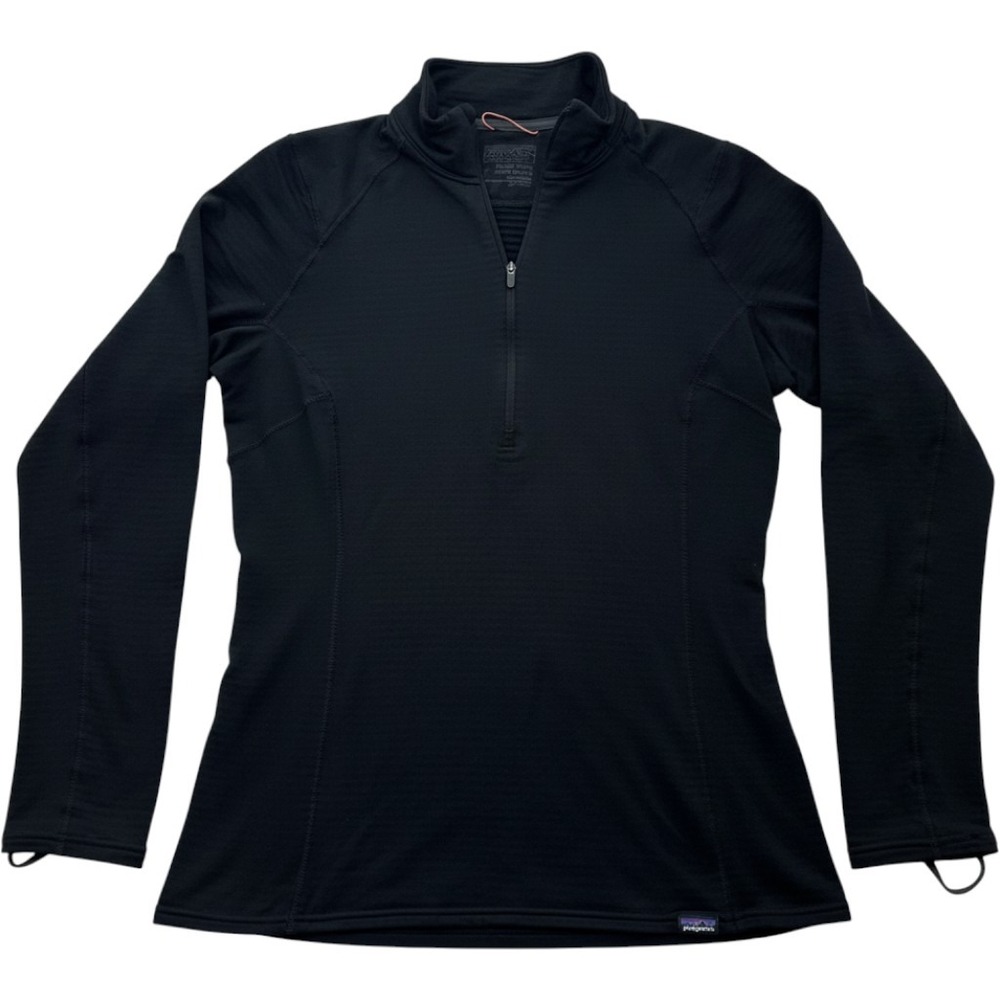 Patagonia Womens Capilene Thermal Weight Zip-Neck Baselayer Black 43662 Small